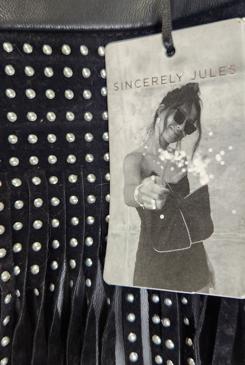 Sincerely Jules Black Embellished Mini Skirt, Great For Concerts, or Night Out. - Picture 4 of 7